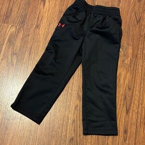 Under Armour toddler Black Joggers with Red Logo